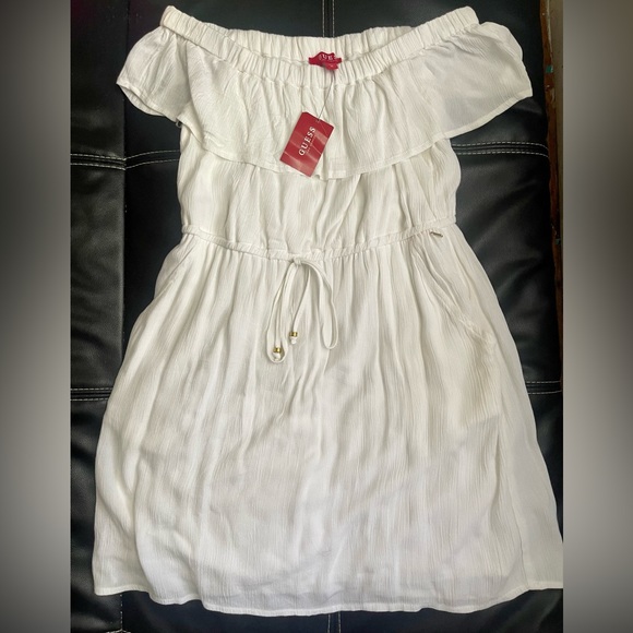 Guess | Dresses | Guess Womens White And Gold Dress | Poshmark